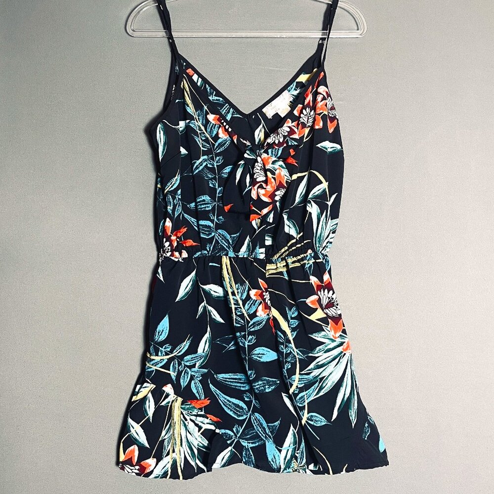 NWT Band of Gypsies Black Tropical Romper Medium